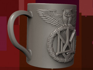 for 3D printer cup with logo Ukrainian army 3D Print Model