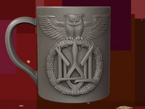 for 3D printer cup with logo Ukrainian army 3D Print Model