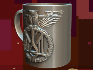 for 3D printer cup with logo Ukrainian army 3D Print Model