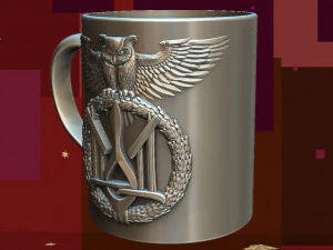 for 3D printer cup with logo Ukrainian army 3D Print Model