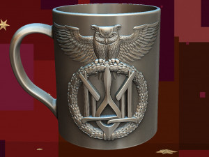 for 3D printer cup with logo Ukrainian army 3D Print Model