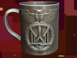 for 3D printer cup with logo Ukrainian army 3D Print Model