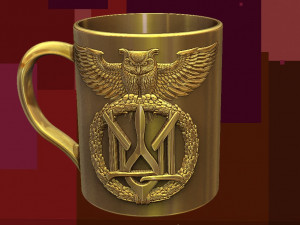 for 3D printer cup with logo Ukrainian army 3D Print Model