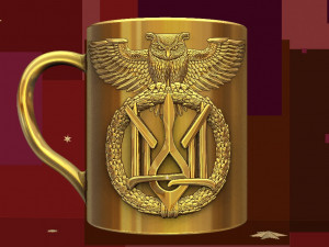 for 3D printer cup with logo Ukrainian army 3D Print Model