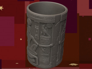 3D MODEL FOR 3D PRINTERS OR FOR CNC MACHINES A GLASS FOR PENCILS OR A PENCIL CASE 3Dプリントモデル