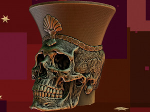 Skull pencil holder for 3d printer 3D Print Model