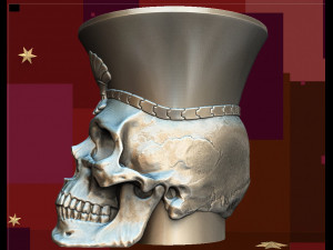 Skull pencil holder for 3d printer 3D Print Model