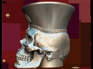 Skull pencil holder for 3d printer 3D Print Model