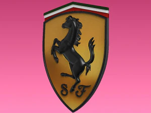 CNC 및 3D 프린터용 Ferrari 자동차 배지 3D 프린트 모델