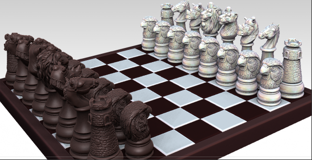 for 3D printers and CNC machines chess 3D 模型 .c4d .max .obj .3ds .fbx .stl .blend 