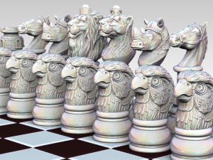 for 3D printers and CNC machines chess 3D 模型
