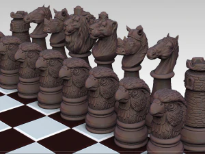 for 3D printers and CNC machines chess 3D Model
