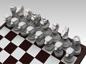for 3D printers and CNC machines chess 3D 模型