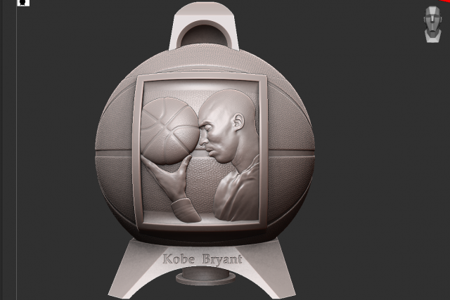 for a 3D printer pencil holder With a portrait of Kobe Bryant 3D Model .c4d .max .obj .3ds .fbx .stl .blend 
