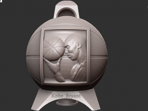 for a 3D printer pencil holder With a portrait of Kobe Bryant 3D Model