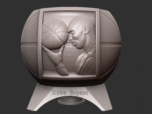 for a 3D printer pencil holder With a portrait of Kobe Bryant 3D Model