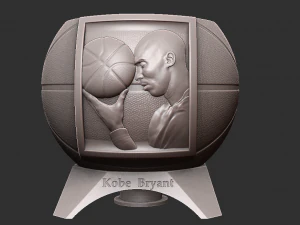 3D 프린터 연필꽂이용 코비 브라이언트 초상화 포함 3D 모델