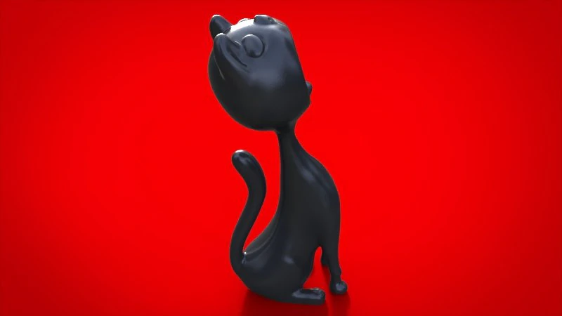 3D MODEL FOR A 3D PRINTER SCREAMING CAT 3D Model .c4d .max .obj .3ds .fbx .stl .blend 