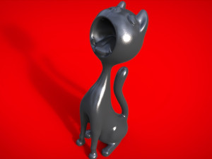 3D MODEL FOR A 3D PRINTER SCREAMING CAT 3Dモデル