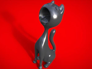 3D MODEL FOR A 3D PRINTER SCREAMING CAT 3D Model