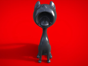 3D MODEL FOR A 3D PRINTER SCREAMING CAT 3Dモデル