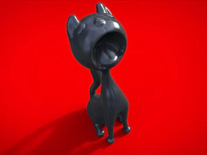 3D MODEL FOR A 3D PRINTER SCREAMING CAT 3D Model