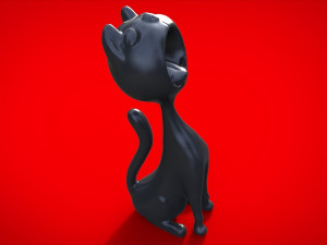 3D MODEL FOR A 3D PRINTER SCREAMING CAT 3Dモデル