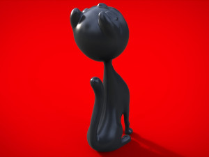 3D MODEL FOR A 3D PRINTER SCREAMING CAT 3Dモデル