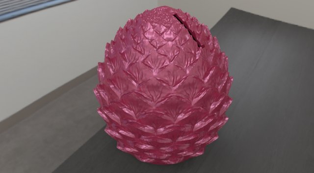 for 3D printer Dragon egg piggy bank 3D 모델 .c4d .max .obj .3ds .fbx .stl .blend 