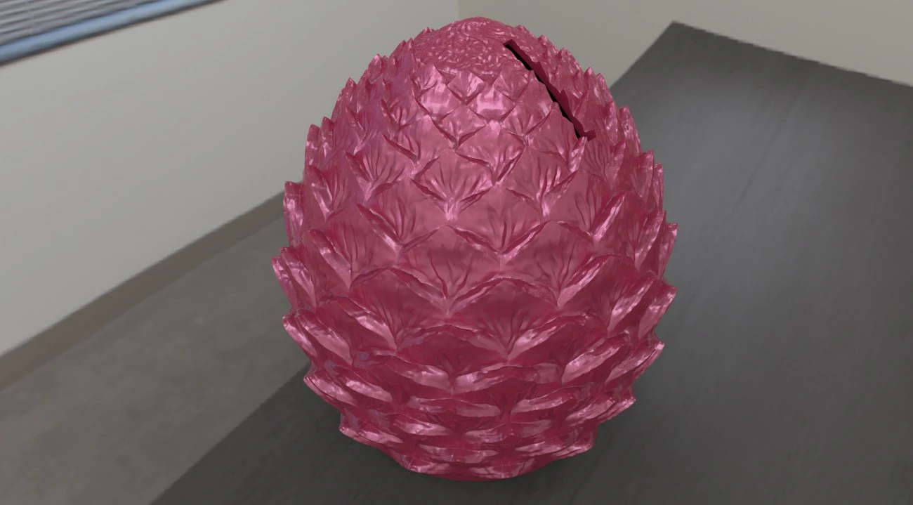 for 3D printer Dragon egg piggy bank 3D Model .c4d .max .obj .3ds .fbx .stl .blend 