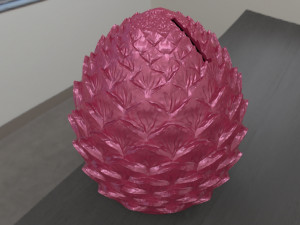 for 3D printer Dragon egg piggy bank 3D Model