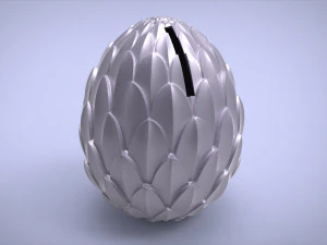 3D 프린터용 드래곤 에그 저금통 3D 모델