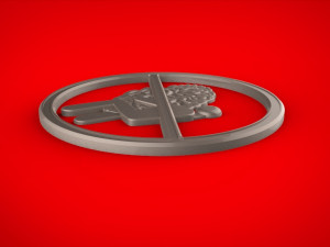 3D MODEL FOR A 3D PRINTER SIGN DONT RAPE MY BRAIN 3D 模型