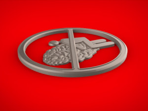 3D MODEL FOR A 3D PRINTER SIGN DONT RAPE MY BRAIN 3D 模型