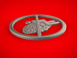 3D MODEL FOR A 3D PRINTER SIGN DONT RAPE MY BRAIN 3D Model