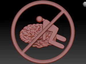 3D MODEL FOR A 3D PRINTER SIGN DONT RAPE MY BRAIN 3D Model