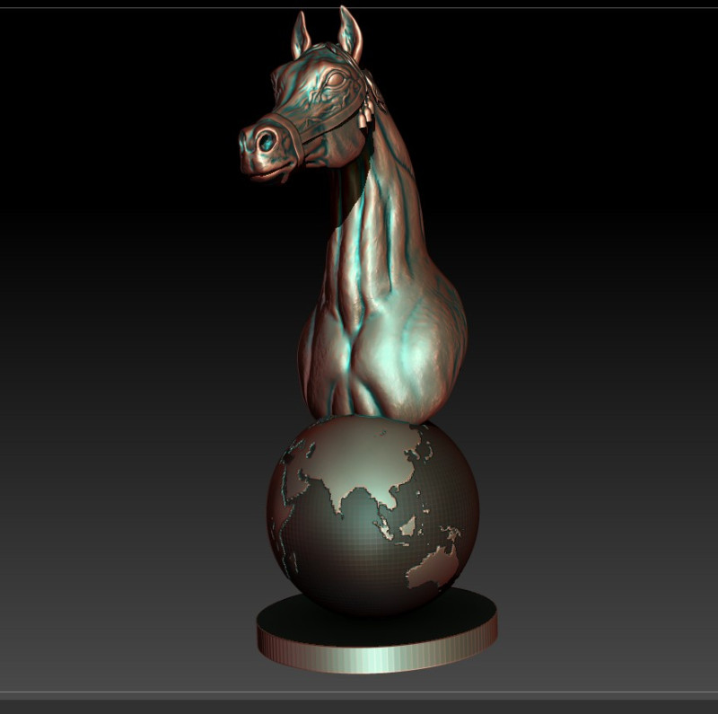 3D MODEL FOR 3D PRINTER Arabian Horses Katara 3D 모델 .c4d .max .obj .3ds .fbx .stl .blend 