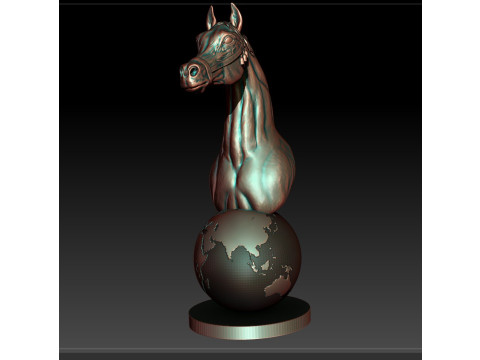 3D MODEL FOR 3D PRINTER Arabian Horses Katara 3D Model