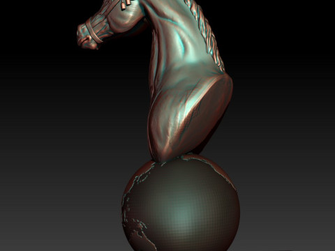 3D MODEL FOR 3D PRINTER Arabian Horses Katara 3D 모델