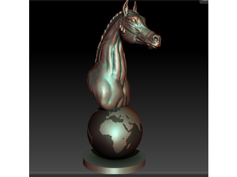 3D MODEL FOR 3D PRINTER Arabian Horses Katara 3D 모델
