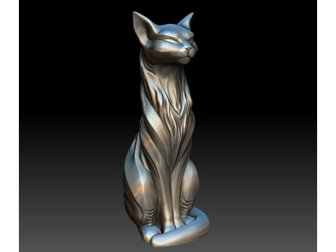 for a 3D printer Cat decor 3Dモデル