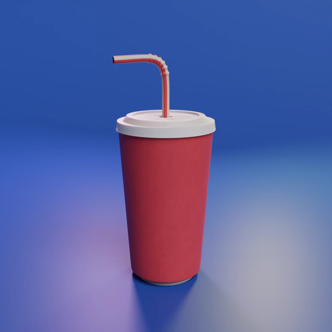Red Cup 3D Model .c4d .max .obj .3ds .fbx .stl .blend 