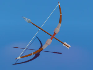 Busur dengan anak panah Model 3D