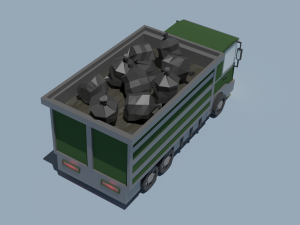 Garbage truck Modello 3D