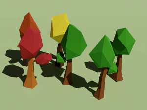 Trees summer autumn 3D Model