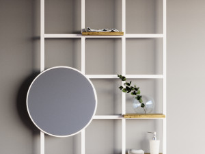 Wall shelf with mirror Modello 3D