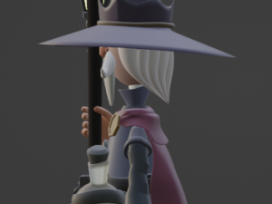 Magician wizard holding lantern 3D Model