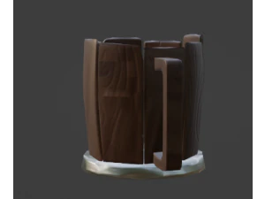 Wood Cut 3D Model