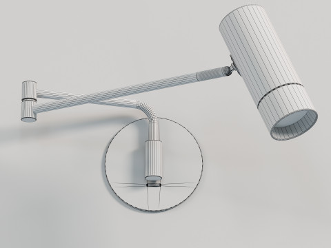Fumi Swing Wall Lamp Modèle 3D