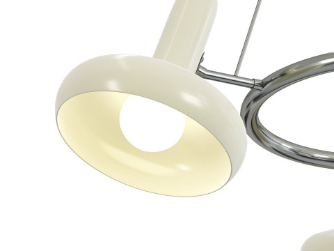 LUSTRE LED BAUHAUS BLANC Model 3D